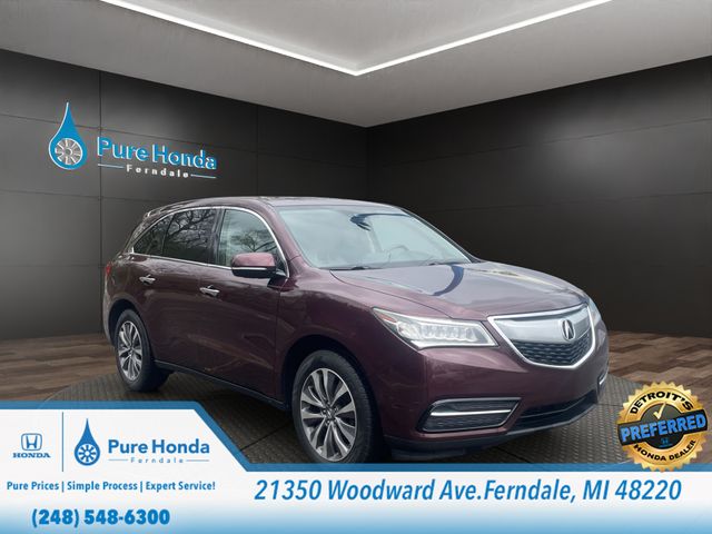 Dark Cherry Pearl 2016 Acura MDX SH-AWD with Technology Package SUV / Crossover All-Wheel Drive 9-Speed Automatic
