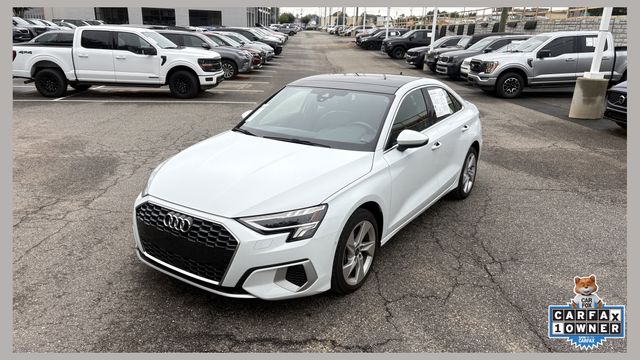 White 2024 Audi A3 Sedan Front-Wheel Drive 7-Speed Automatic