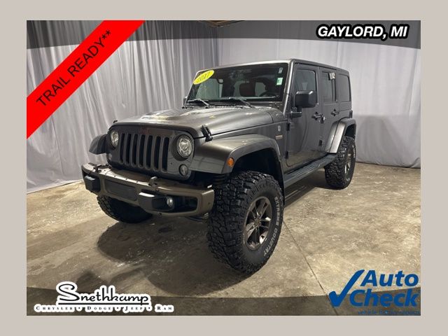 Gray (Granite Crystal Metallic Clearcoat) 2017 Jeep Wrangler Unlimited Sahara 4WD SUV / Crossover Four-Wheel Drive 6-Speed Manual