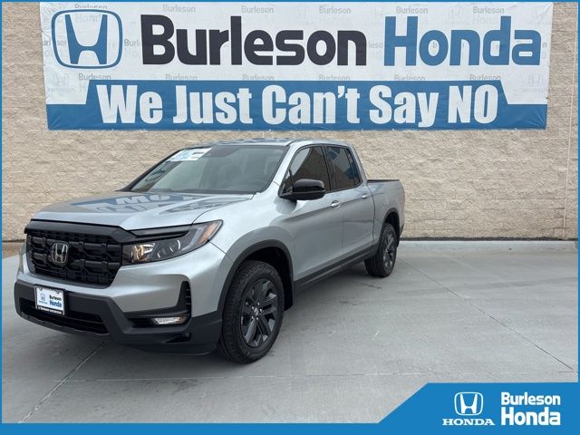Solar Silver Metallic 2026 Honda Ridgeline Sport AWD Pickup Truck All-Wheel Drive 9-Speed Automatic