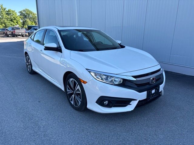 White Orchid Pearl 2017 Honda Civic Sedan Front-Wheel Drive Continuously Variable Transmission
