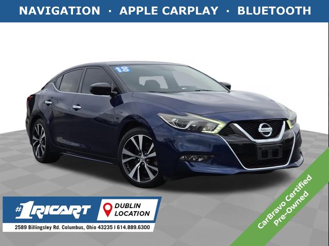 Deep Blue Pearl 2018 Nissan Maxima Sedan Front-Wheel Drive Continuously Variable Transmission