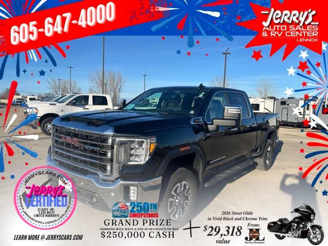 Onyx Black 2021 GMC Sierra 2500HD SLT Crew Cab 4WD Pickup Truck Four-Wheel Drive 6-Speed Automatic