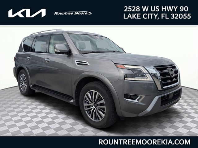 Gray (Gun Metallic) 2024 Nissan Armada SUV / Crossover Four-Wheel Drive 7-Speed Automatic