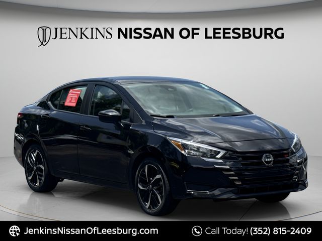Super Black 2024 Nissan Versa Sedan Front-Wheel Drive Continuously Variable Transmission