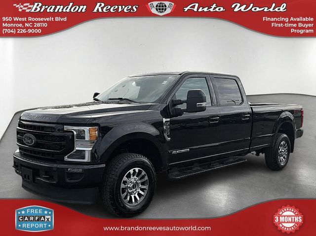 Agate Black Metallic 2022 Ford F-350 Super Duty Lariat Crew Cab 4WD Pickup Truck Four-Wheel Drive Automatic
