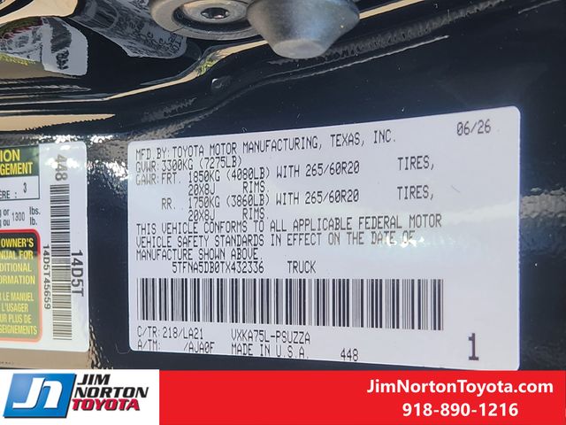 New 2026 Toyota Tundra Truck