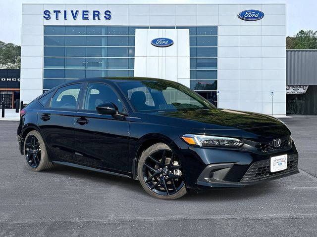 Crystal Black Pearl 2024 Honda Civic Hatchback Hatchback Front-Wheel Drive Continuously Variable Transmission