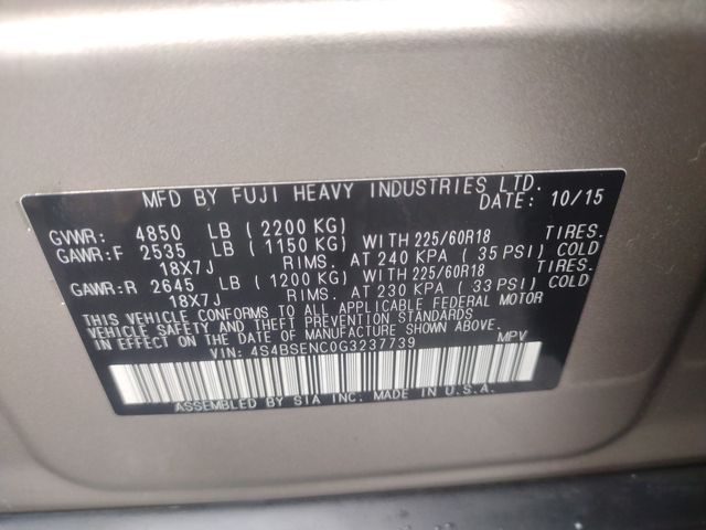 2016 Subaru Outback 3.6R photo
