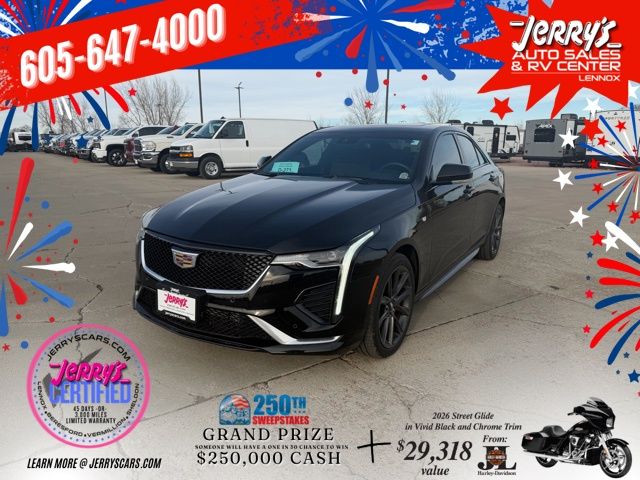 Black 2025 Cadillac CT4 Sport AWD Sedan All-Wheel Drive 8-Speed Automatic