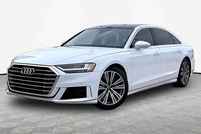 Glacier White Metallic 2020 Audi A8 L quattro 60 TFSI Sedan All-Wheel Drive 8-Speed Automatic
