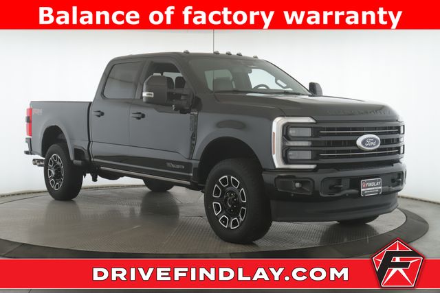 Black 2025 Ford F-350 Super Duty Platinum Crew Cab 4WD Pickup Truck Four-Wheel Drive Automatic