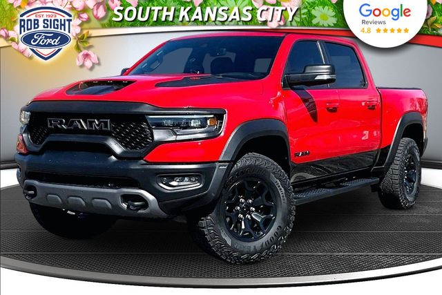 Flame Red Clearcoat 2021 RAM 1500 TRX Crew Cab 4WD Pickup Truck All-Wheel Drive 8-Speed Automatic