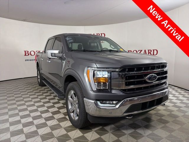Gray Metallic 2021 Ford F-150 Lariat SuperCrew 4WD Pickup Truck Four-Wheel Drive Automatic