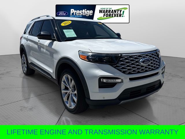White Metallic 2022 Ford Explorer SUV / Crossover All-Wheel Drive Automatic