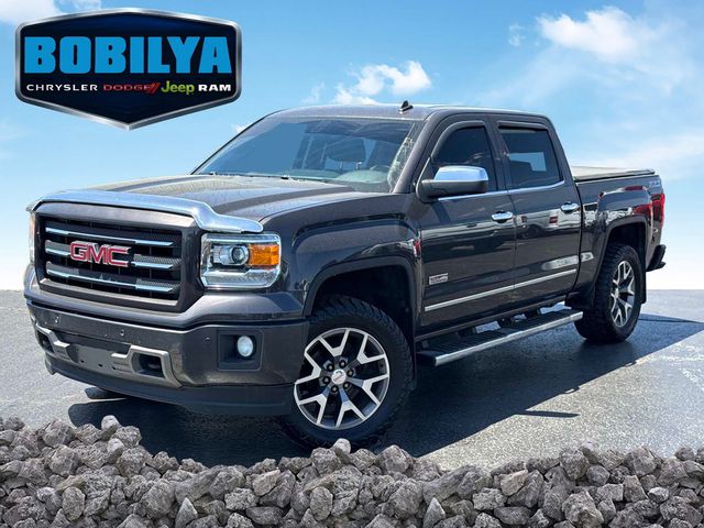 Gray 2014 GMC Sierra 1500 SLT Crew Cab 4WD Pickup Truck Four-Wheel Drive 6-Speed Automatic Overdrive
