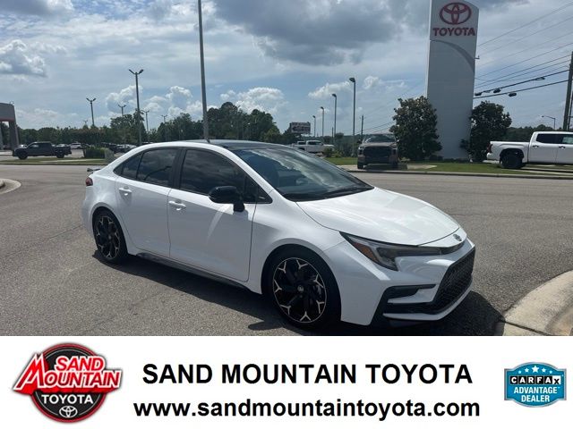 Midnight Black Metallic 2025 Toyota Corolla FX FWD Sedan Front-Wheel Drive Continuously Variable Transmission