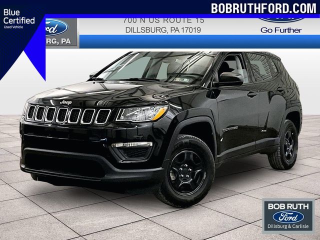Diamond Black Crystal Pearlcoat 2020 Jeep Compass Sport 4WD SUV / Crossover Four-Wheel Drive 6-Speed Manual