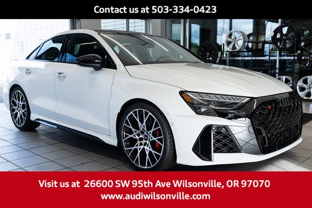 White 2026 Audi RS 3 Sedan All-Wheel Drive 7-Speed Automatic