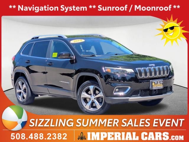 Diamond Black Crystal Pearlcoat 2019 Jeep Cherokee Limited 4WD SUV / Crossover Four-Wheel Drive 9-Speed Automatic