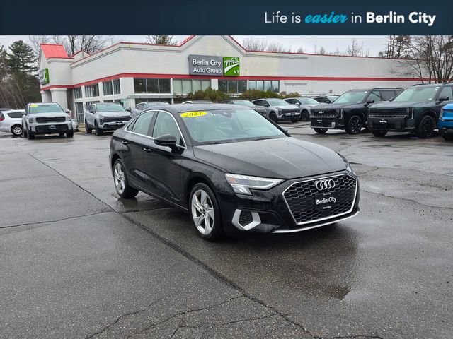 Black 2024 Audi A3 40 TFSI Premium FWD Sedan Front-Wheel Drive 7-Speed Automatic