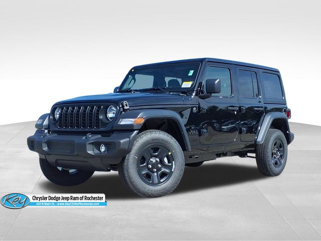 Black Clearcoat 2025 Jeep Wrangler Sport 4-Door 4WD SUV / Crossover Four-Wheel Drive 8-Speed Automatic