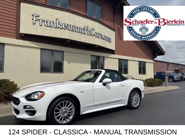 Brillante White 2019 FIAT 124 Spider Classica Convertible Rear-Wheel Drive 6-Speed Manual
