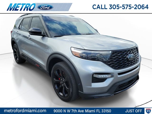 Iconic Silver Metallic 2023 Ford Explorer SUV / Crossover All-Wheel Drive Automatic
