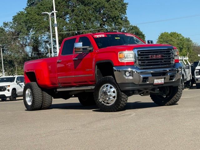 Cardinal Red 2016 GMC Sierra 3500HD SLT Crew Cab 4WD Pickup Truck Four-Wheel Drive 6-Speed Automatic