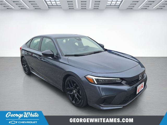 Gray 2022 Honda Civic Sedan Front-Wheel Drive Continuously Variable Transmission