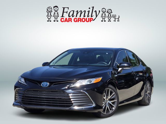 Midnight Black Metallic 2021 Toyota Camry Hybrid Sedan Front-Wheel Drive Continuously Variable Transmission