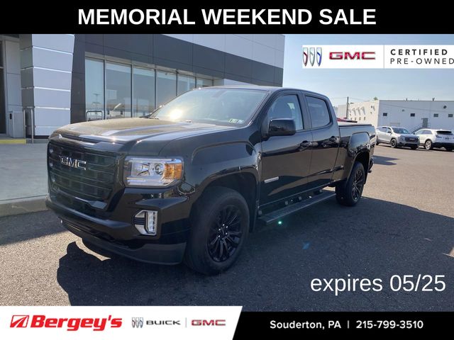 Onyx Black 2022 GMC Canyon Elevation Crew Cab 4WD Pickup Truck Four-Wheel Drive 8-Speed Automatic