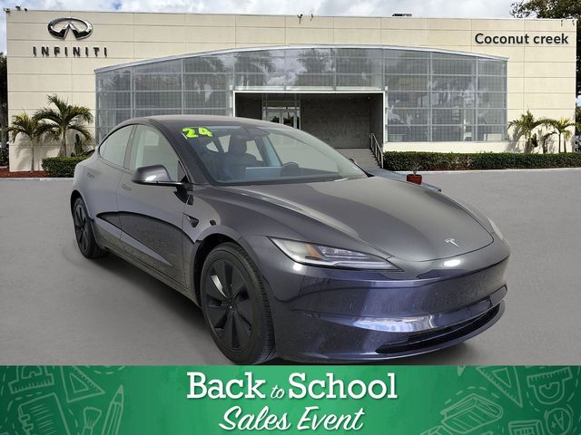 Gray 2024 Tesla Model 3 Sedan All-Wheel Drive 1-Speed Automatic