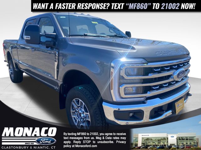 Gray Metallic 2024 Ford F-250 Super Duty Lariat Crew Cab 4WD Pickup Truck Four-Wheel Drive Automatic