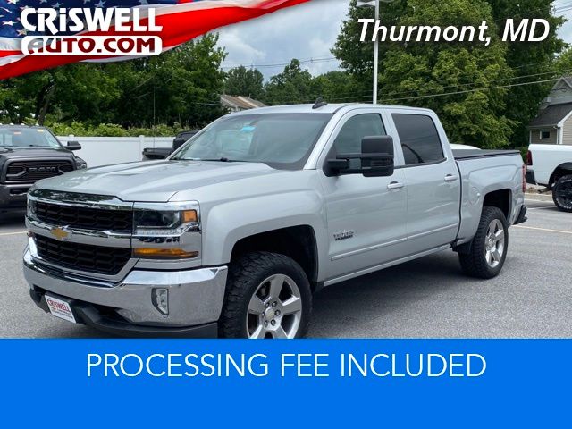 Silver Ice Metallic 2018 Chevrolet Silverado 1500 LT Crew Cab 4WD Pickup Truck Four-Wheel Drive 6-Speed Automatic Overdrive