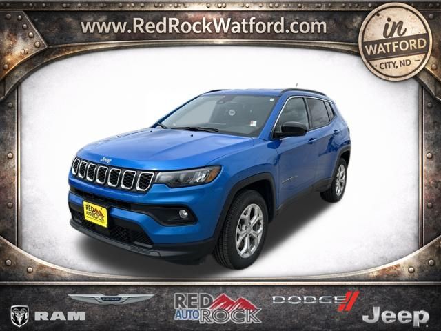 Hydro Blue Pearlcoat 2024 Jeep Compass Latitude 4WD SUV / Crossover Four-Wheel Drive 8-Speed Automatic