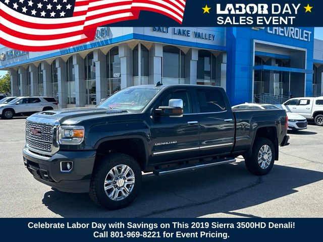 Gray 2019 GMC Sierra 3500HD Pickup Truck Four-Wheel Drive 6-Speed Automatic