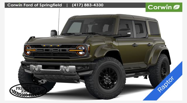 Green 2026 Ford Bronco Raptor SUV / Crossover Four-Wheel Drive Automatic