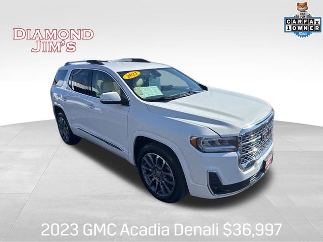 Summit White 2023 GMC Acadia Denali AWD SUV / Crossover Four-Wheel Drive 9-Speed Automatic