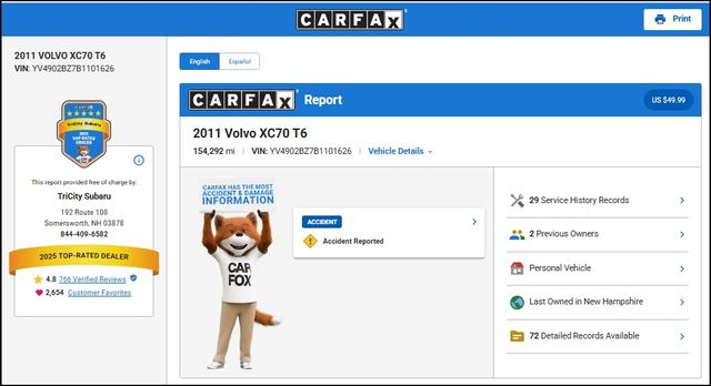 2011 Volvo XC70 T6
