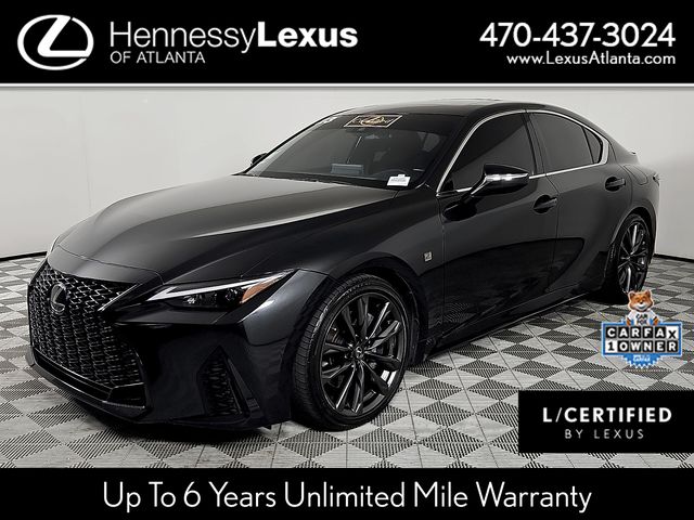 Black (Caviar) 2023 Lexus IS 350 F Sport Design RWD Sedan Rear-Wheel Drive 8-Speed Automatic