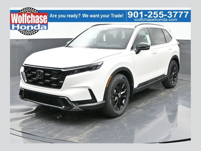 Platinum White Pearl 2025 Honda CR-V Hybrid Sport FWD SUV / Crossover Front-Wheel Drive Continuously Variable Transmission