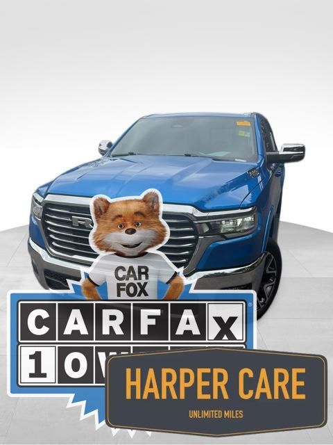 Hydro Blue Pearlcoat 2025 RAM 1500 Laramie Crew Cab 4WD Pickup Truck Four-Wheel Drive 8-Speed Automatic