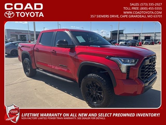 Supersonic Red 2024 Toyota Tundra Hybrid Limited HV CrewMax Cab 4WD Pickup Truck Four-Wheel Drive Automatic