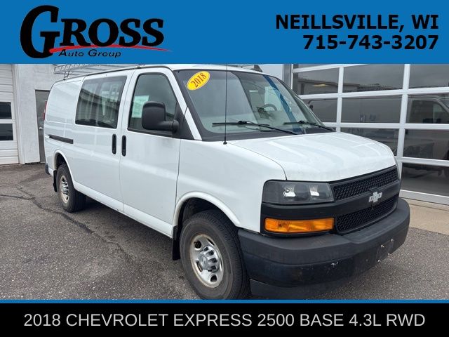 Summit White 2018 Chevrolet Express Cargo Van Rear-Wheel Drive 8-Speed Automatic Overdrive