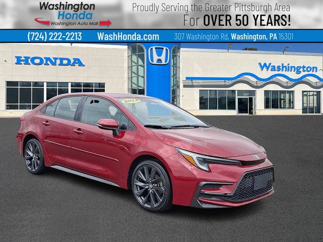 Red (Ruby Flare Pearl/Midnight Black Metallic) 2024 Toyota Corolla Sedan Front-Wheel Drive Continuously Variable Transmission