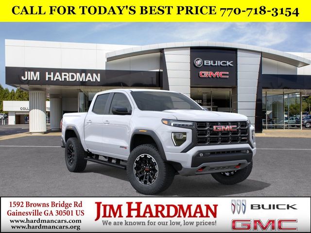 Summit White 2026 GMC Canyon AT4 Crew Cab 4WD Pickup Truck Four-Wheel Drive 8-Speed Automatic