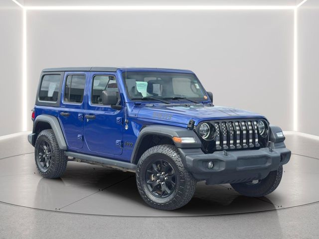 Ocean Blue Metallic Clearcoat 2020 Jeep Wrangler Unlimited Willys 4WD SUV / Crossover Four-Wheel Drive 8-Speed Automatic