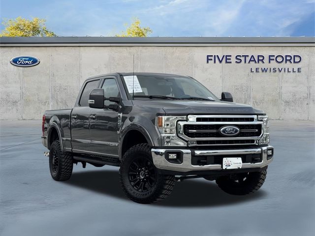 Gray Metallic 2022 Ford F-250 Super Duty Lariat Crew Cab 4WD Pickup Truck Four-Wheel Drive Automatic