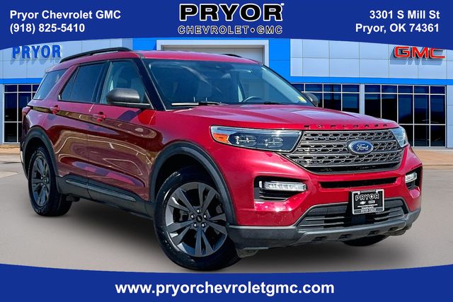 Red Metallic 2021 Ford Explorer XLT RWD SUV / Crossover Rear-Wheel Drive Automatic